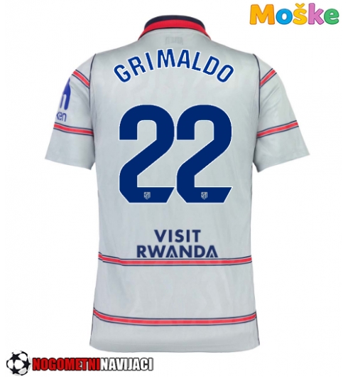 Moške Nogometnih dresov Atletico Madrid Alejandro Grimaldo #22 Tretji 2026-27 Kratki rokavi Moške Nogometnih dresov Atletico Madrid Alejandro Grimaldo #22 Tretji 2026-27 Kratki rokavi